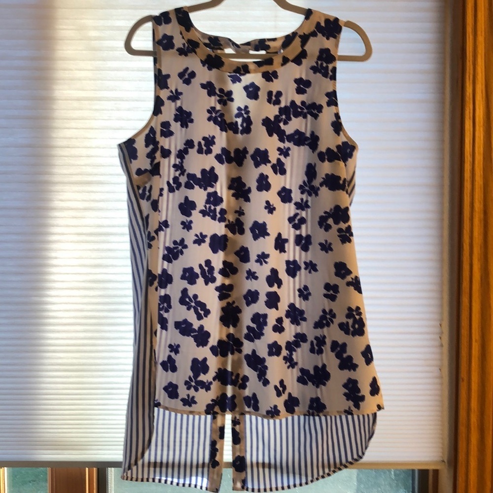 Cabi High Low Tunic Blouse Medium